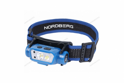 Фонарь светодиодный налобный, аккумуляторный, 3,7 В c датчиком движения NORDBERG