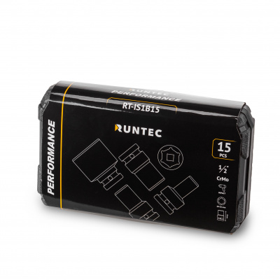 Набор ударных головок RUNTEC 1/2", 10-32 мм, CrMo, 15 предметов RUNTEC 