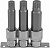 Набор насадок торцевых Ombra 1/2"DR с вставками-битами SPLINE на держателе, M14-M18, 100 мм, 3 предмета