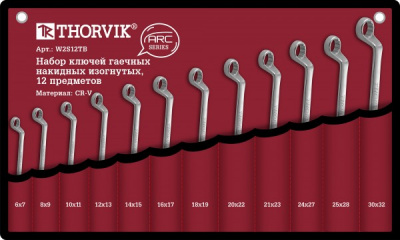 Набор ключей накидных в сумке 6-32 мм, 12 предметов W2S12TB
