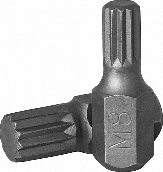 Бита 10 мм Spline, М12, 30 мм, S2 материал Jonnesway D10M30M12A