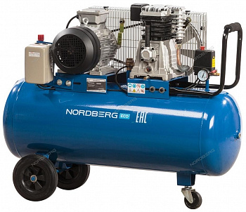 Компрессор поршневой с ременным приводом, объем 100 л 380 V  ECO NCE100/520 NORDBERG