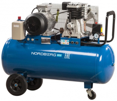 Компрессор поршневой с ременным приводом, объем 100 л 380 V  ECO NCE100/520 NORDBERG