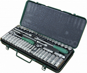 Набор торцевых головок 12-гранных 3/8", 8-19 мм, 3/8"-7/8", 50 предм. Hans