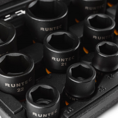 Набор ударных головок RUNTEC 1/2", 10-32 мм, CrMo, 15 предметов RUNTEC 