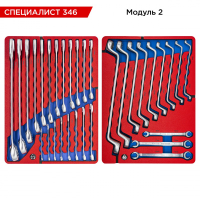 Набор инструментов 346 предметов, "СПЕЦИАЛИСТ 346", в синей тележке МАСТАК