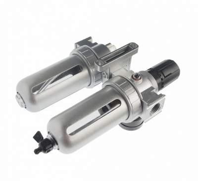 Блок подготовки воздуха (лубрикатор,осушитель 1/2” ПЛАСТИК. ПЕРЕКЛЮЧ. 150PSI 3000Л/МИН. 125МЛ JTC
