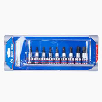 Набор торцевых насадок 1/2", TORX, Т20-Т60 мм, L = 60 мм, 9 предметов 4109PR10 King Tony