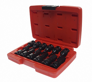 Набор головок ударных HEX 1/2" H4-19мм , длина 60мм (в кейсе) 12шт JTC /1