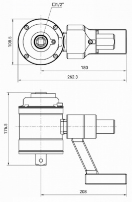 Усилитель крутящего момента  1:26 1/2" х 1" 4500 Нм, мультипликатор GARWIN INDUSTRIAL