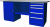 Верстак с двумя тумбами, тумба с 1 одной дверцей и тумба с 5 ящиками, 1900х686х820 мм Ombra