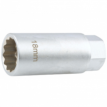 Головка, 3/8", 18 мм, торцевая, 12-гранная, глубокая, свечная Licota