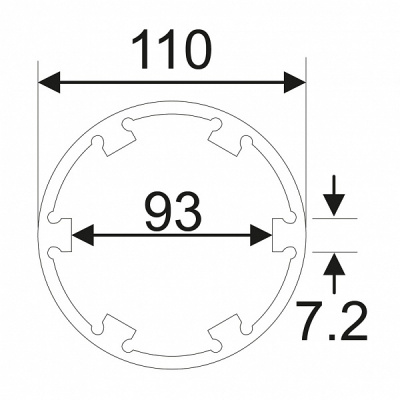 Головка ступичная для оси передней 6Т, d=110мм, L=80мм (MAN TGA) JTC-5268