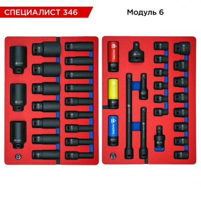 Набор инструментов 346 предметов, "СПЕЦИАЛИСТ 346", в синей тележке МАСТАК