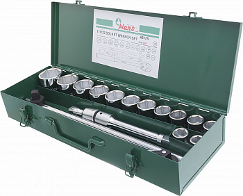 Набор инструментов на 3/4", дюйм, 17 предметов HANS