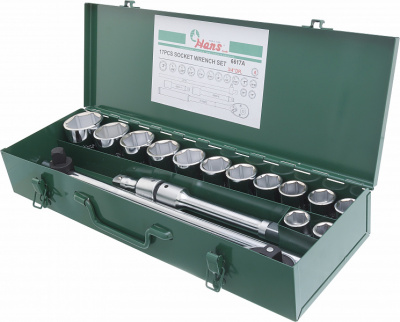 Набор инструментов на 3/4", дюйм, 17 предметов HANS