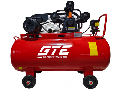 Компрессор поршневой с ременным приводом 220 В, ресивер 100 л,400 л/мин.GTE