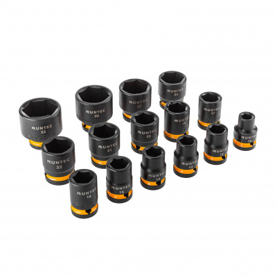 Набор ударных головок RUNTEC 1/2", 10-32 мм, CrMo, 15 предметов RUNTEC 
