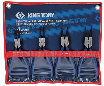 Набор съемников стопорных колец, 4 предмета 42114GP King Tony