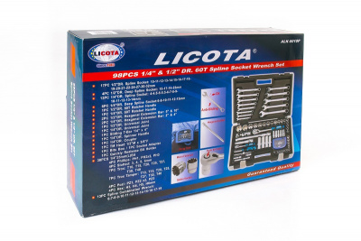 Набор инструмента 1/2" и 1/4" Spline 98 предметов Licota 