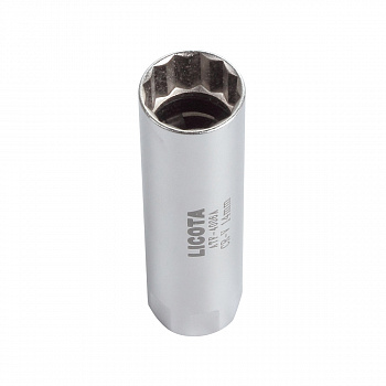 Головка, 3/8", 14 мм, торцевая, 12-гранная, глубокая, свечная Licota