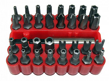 Набор бит для шуруповерта TORX BO (с отвер.) 1/4" Hans