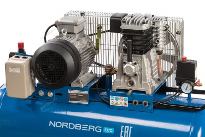 Компрессор поршневой с ременным приводом, объем 100 л 380 V  ECO NCE100/520 NORDBERG