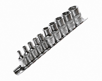 Набор головок торцевых 1/4,3/8 TORX Е4-Е18 10 предметов JTC-3901
