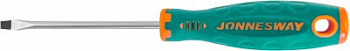 Отвертка стержневая шлицевая ANTI-SLIP GRIP, SL4.0х80 мм Jonnesway