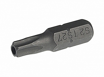 Бита TORX TS27Hх25мм 1/4" 5-ти гранная с отверстием JTC