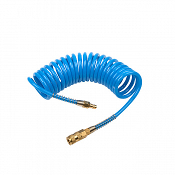 Шланг полиуретан (PU) 10*6, витой, 5 м, синий, БРС в комплекте GARWIN PRO