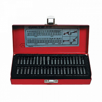 Набор вставок (бит) 1/4", TORX, HEX, PZ, PH, SLOT, 42 предмета 1042CQ King Tony