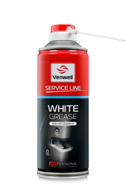 VENWELL VW-SL-047RU Смазка водоотталкивающая белая c PTFE White Grease (аэрозоль) 400мл