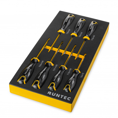 Набор отверток  S2 TORX в ложементе EVA, 7 предметов RUNTEC 