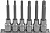 Набор насадок торцевых Ombra 1/2"DR с вставками-битами SPLINE на держателе, M5-M12, 100 мм, 6 предметов