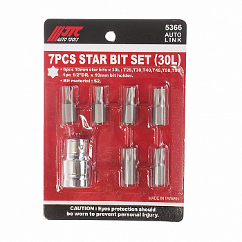 Набор бит 1/2 TORX Т25-55 7 предметов JTC-5366