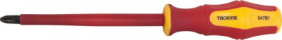 Отвертка крестовая диэлектрическая PHILLIPS®  VDE 1000 v PH3x150 мм Thorvik