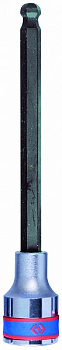 Насадка (бита) торцевая 1/2", HEX, 8 мм, L = 140 мм, с шаровым окончанием KING TONY 40D008