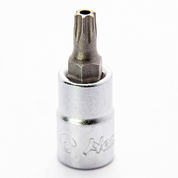 Короткая торцевая вставка с отверстием 1/4" TORX ТH25 Hans