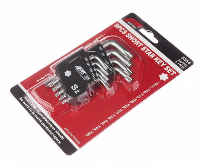 Набор ключей TORX T10-Т50 Г-образных 9 предметов JTC-5354