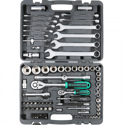 Набор ручных инструментов 1/4" и 1/2" 6 гр. 89 предметов GARWIN