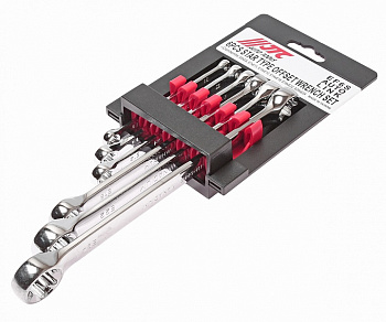 Набор ключей накидных TORX Е6-E24 6 предметов в холдере прямые JTC-EF6S