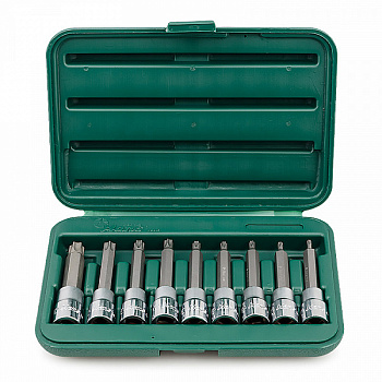 Набор торцевых головок TORX 1/2" T20-60 100мм 9шт Hans