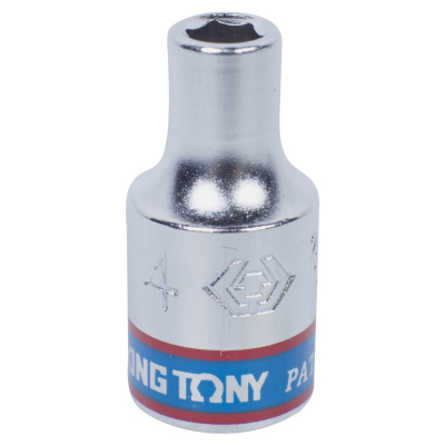 Головка торцевая стандартная шестигранная 1/4", 4 мм 233504M King Tony