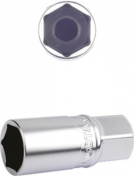 Головка, 1/2", 21 мм, торцевая, 6-гранная, глубокая, свечная Licota