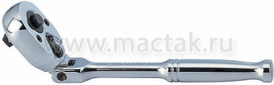 Трещотка 1/4", 150 мм, 24 зубца, флажковая с кнопкой, шарнирная 2781-06P King Tony