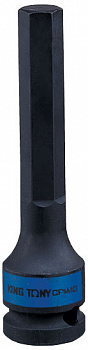 Насадка (бита) ударная торцевая 1/2", HEX, 10 мм, L = 100 мм 406510M King Tony