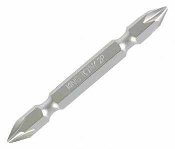 Вставка (бита) торцевая 1/4", Phillips, PH2, L = 45 мм, двухсторонняя, для шуруповерта KING TONY 134502P