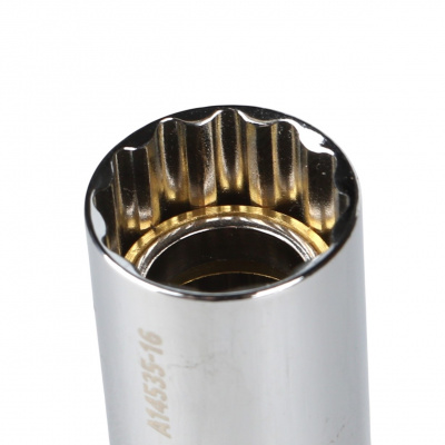 Головка, 3/8", 16 мм, торцевая, 12-гранная, глубокая, шарнирная, свечная GARWIN PRO