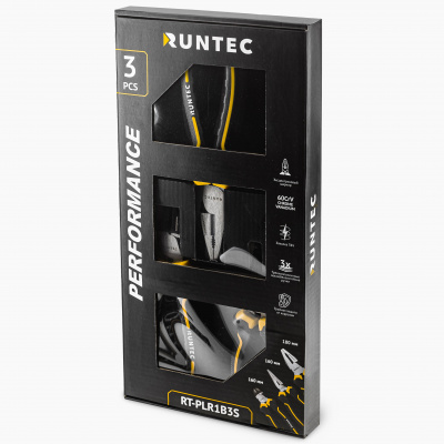 Набор шарнирно-губцевого инструмента, 3 предмета RT-PLR1B3S RUNTEC